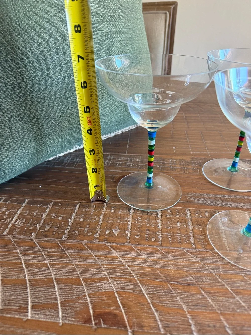 Retired Crate & Barrel Caprice margarita glasses set of 3